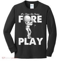 It's Time for Some Foreplay Funny Golf Sexual Innuendo Kids Long Sleeve Shirt thumb 0