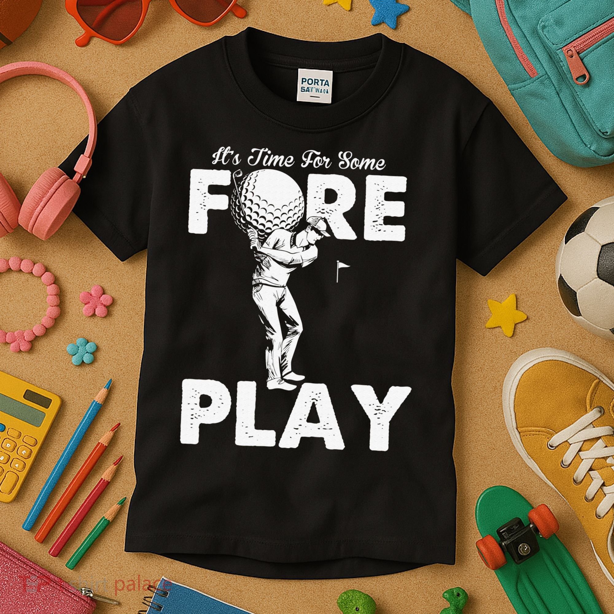It's Time for Some Foreplay Funny Golf Sexual Innuendo Kids T-Shirt