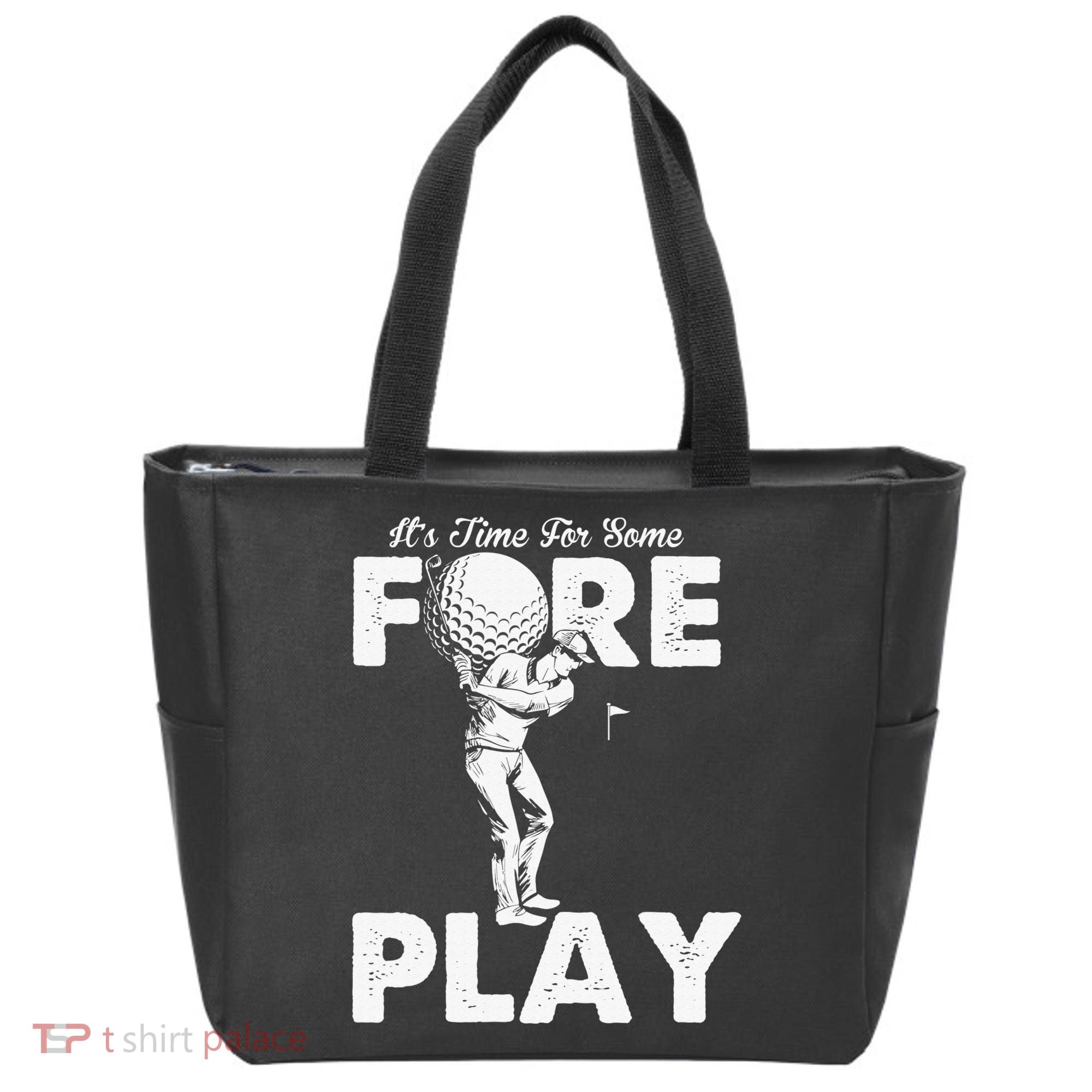 It's Time for Some Foreplay Funny Golf Sexual Innuendo Tote Bag