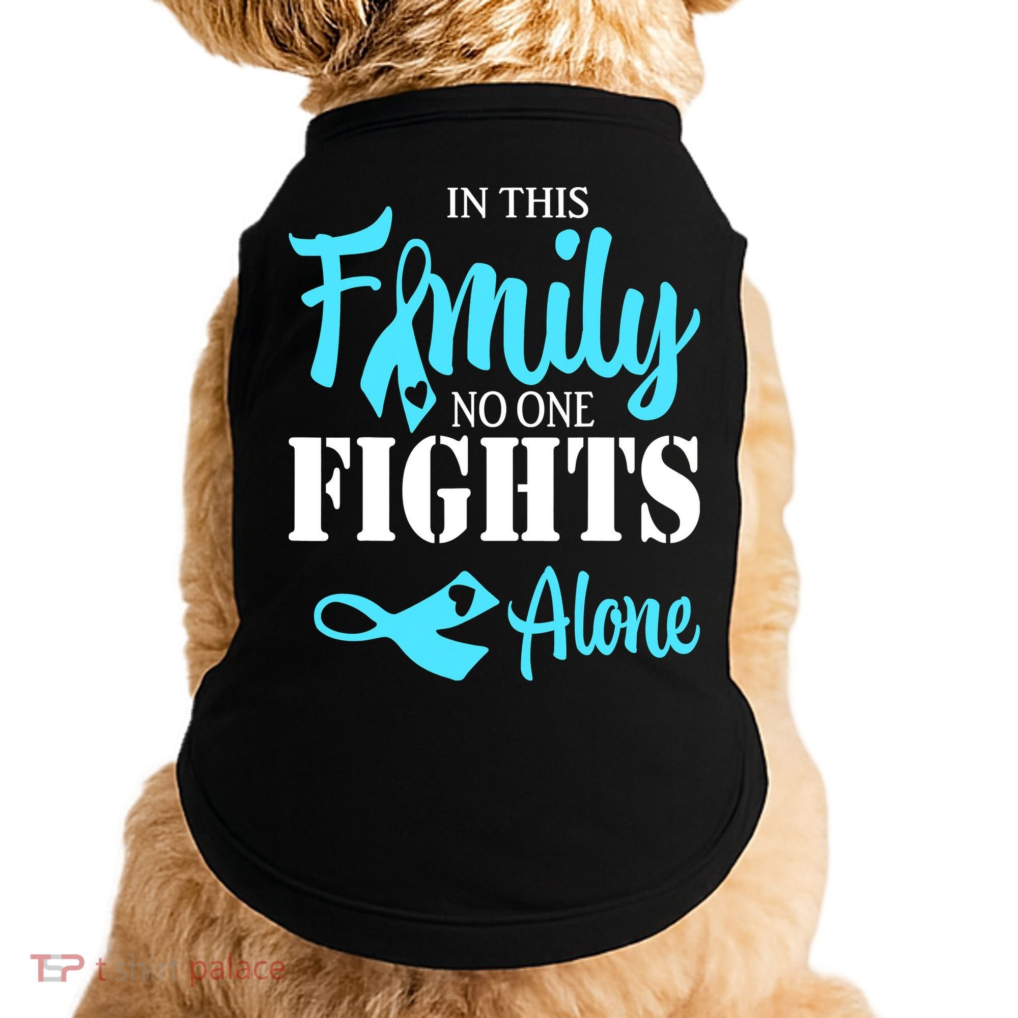 In This Family No One Fights Alone Diabetes Awareness Doggie Tank