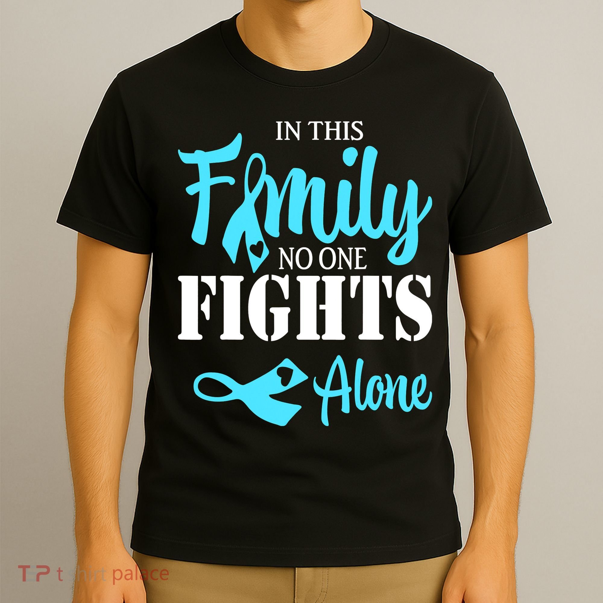 In This Family No One Fights Alone Diabetes Awareness T-Shirt