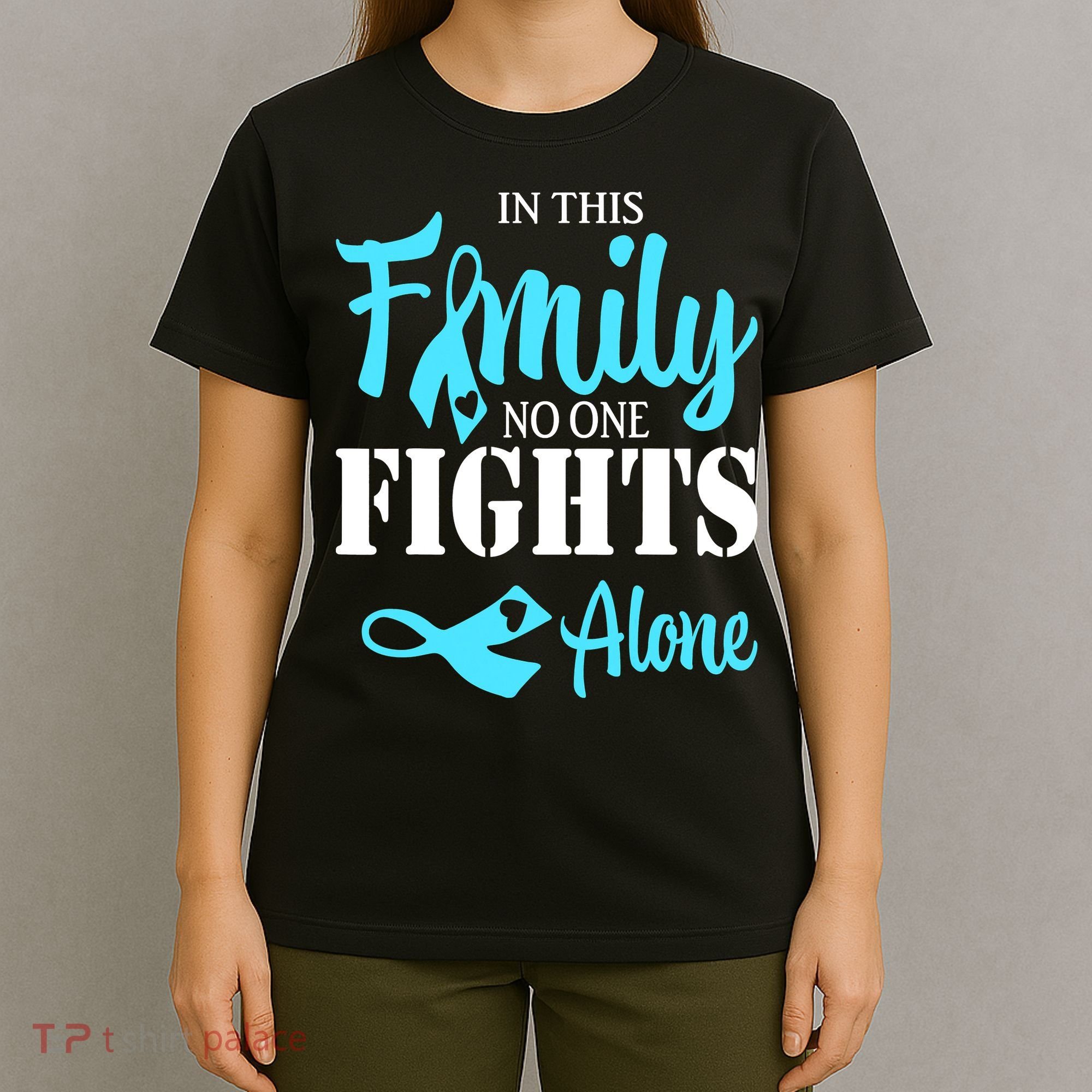 In This Family No One Fights Alone Diabetes Awareness T-Shirt