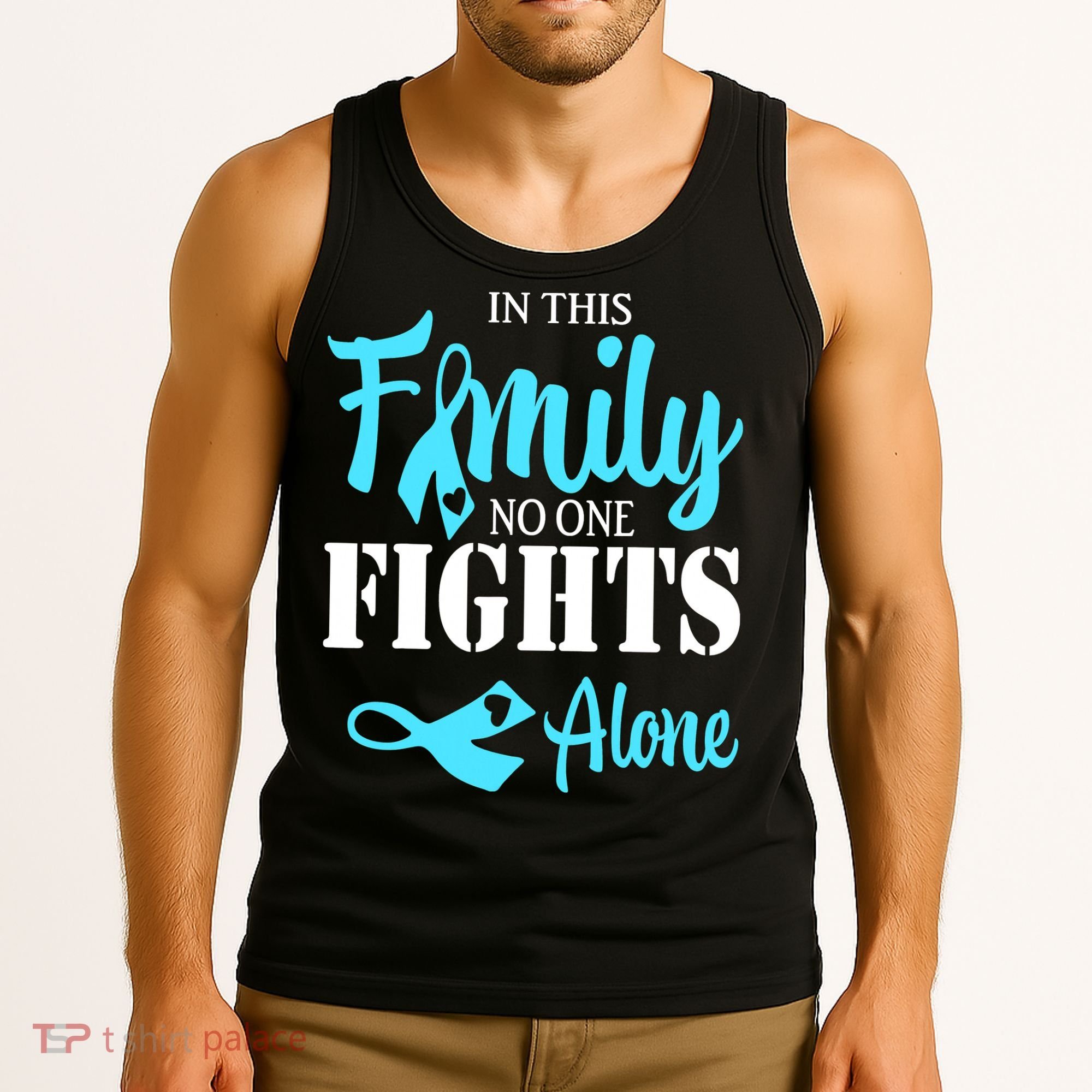 In This Family No One Fights Alone Diabetes Awareness Tank Top