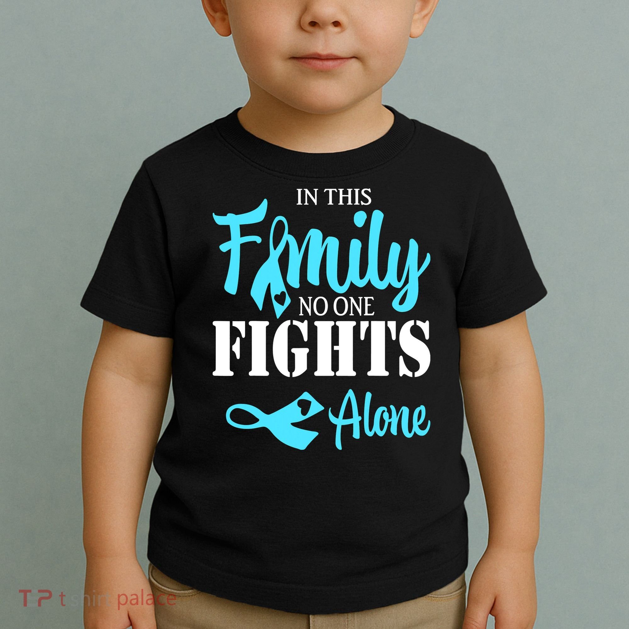 In This Family No One Fights Alone Diabetes Awareness Toddler T-Shirt