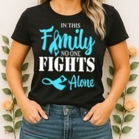 In This Family No One Fights Alone Diabetes Awareness Women's T-Shirt thumb 2