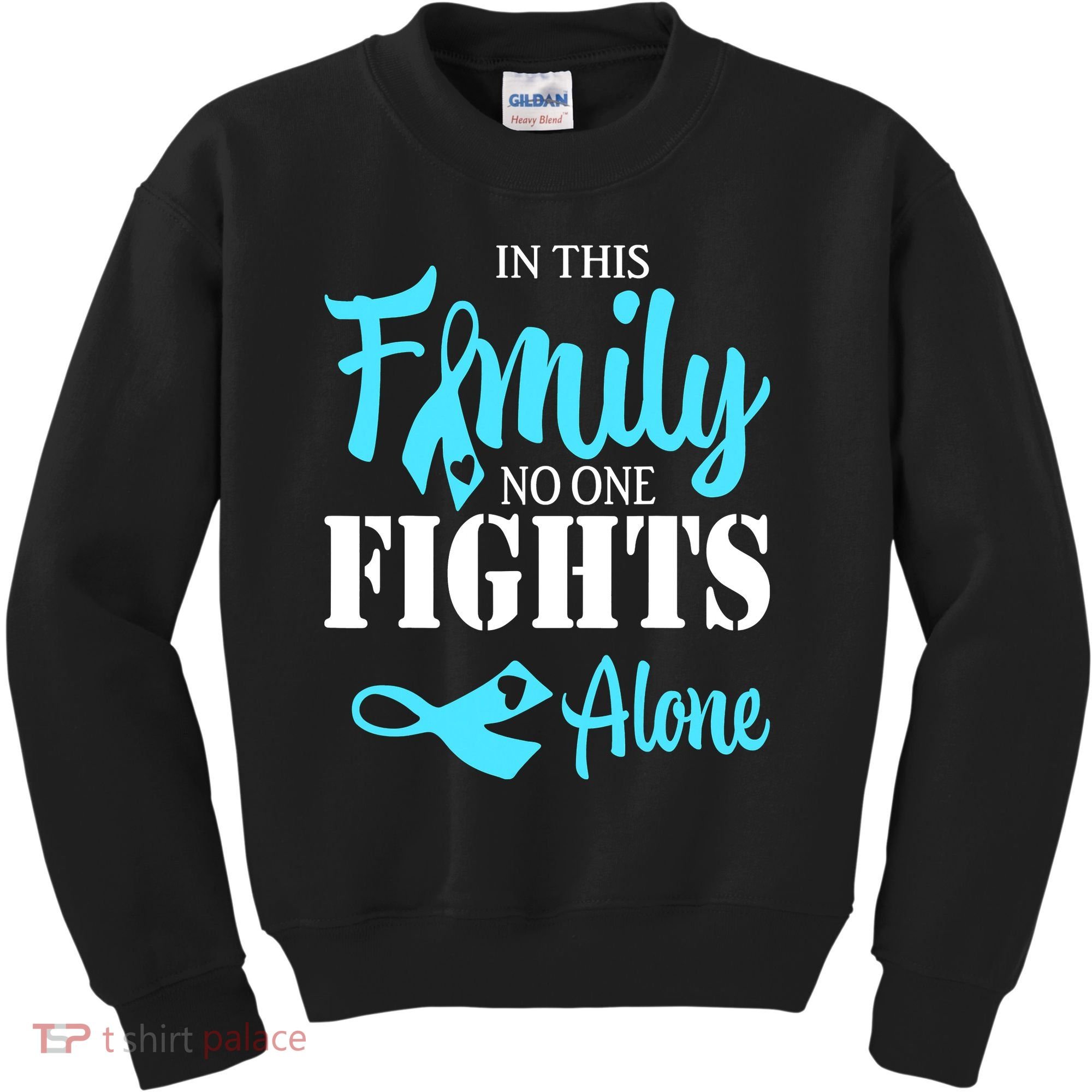 In This Family No One Fights Alone Diabetes Awareness Kids Sweatshirt