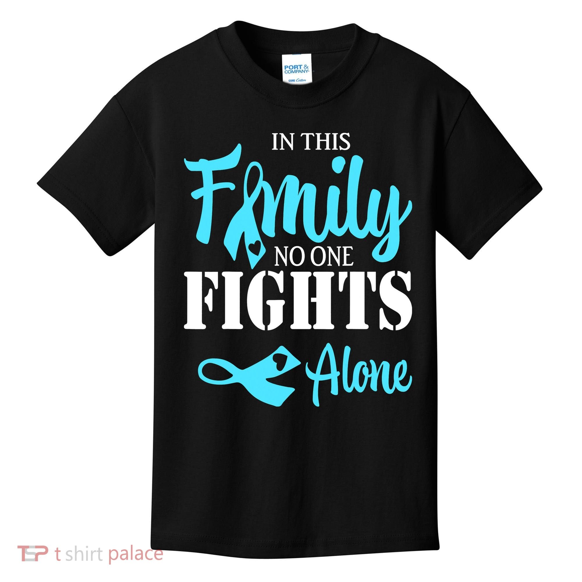 In This Family No One Fights Alone Diabetes Awareness Kids T-Shirt