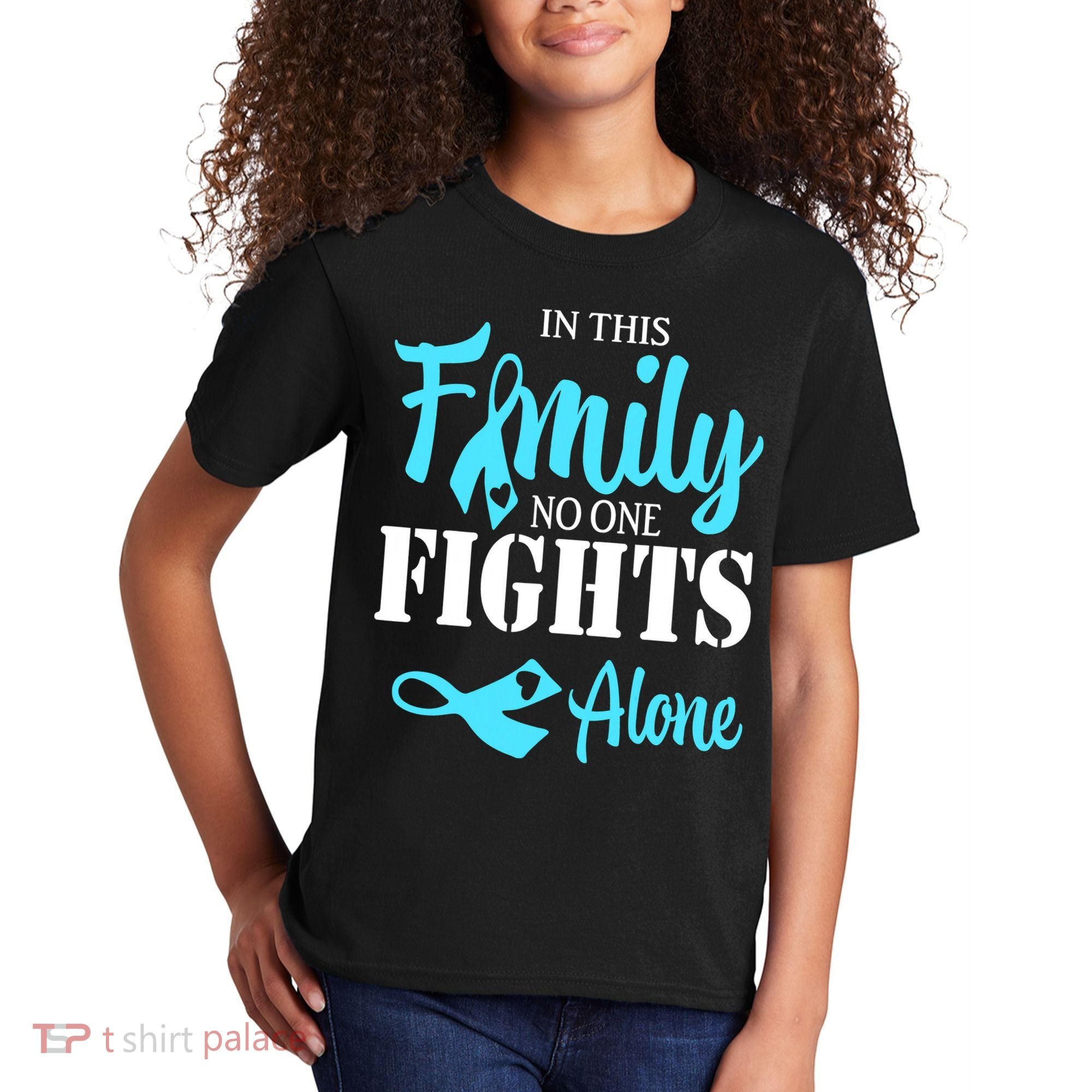 In This Family No One Fights Alone Diabetes Awareness Kids T-Shirt