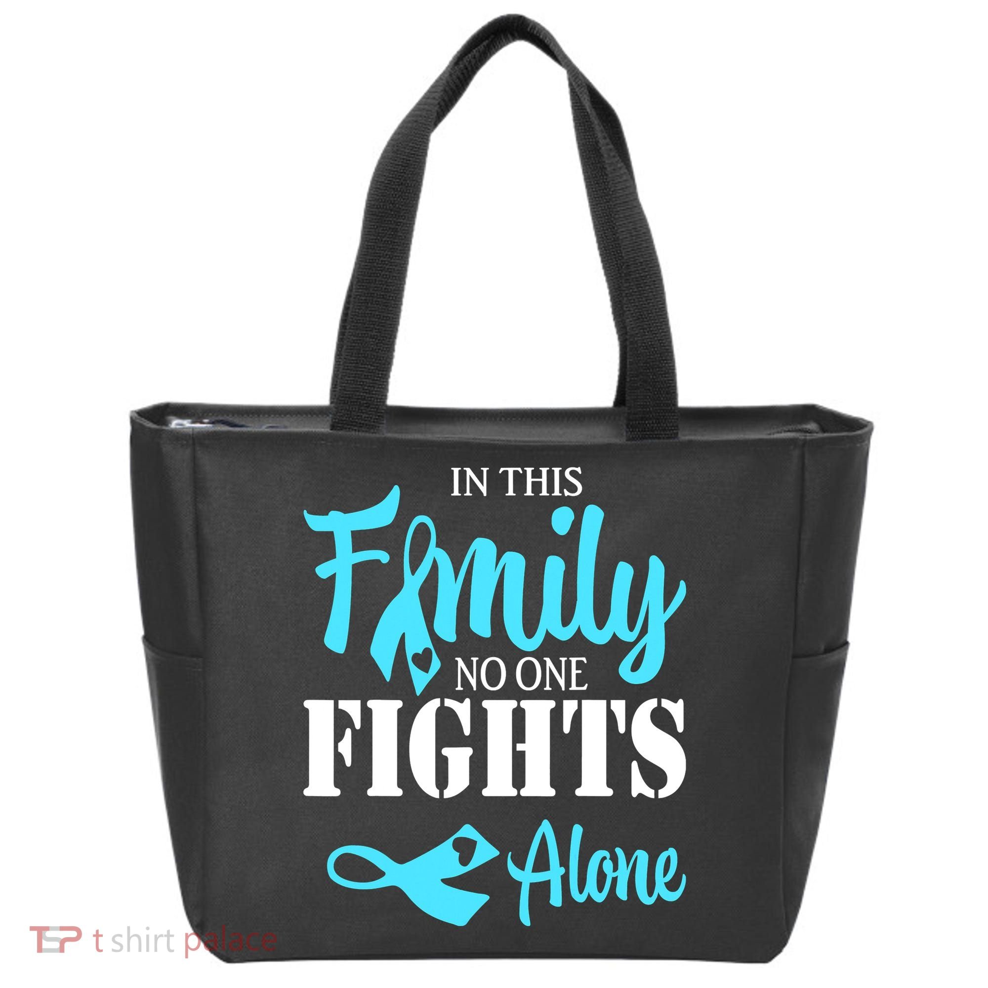 In This Family No One Fights Alone Diabetes Awareness Tote Bag