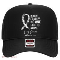 In This Family No One Fights Alone Gift Lung Cancer Hat thumb 0