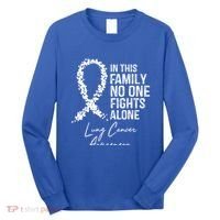 In This Family No One Fights Alone Gift Lung Cancer Long Sleeve Shirt thumb 0