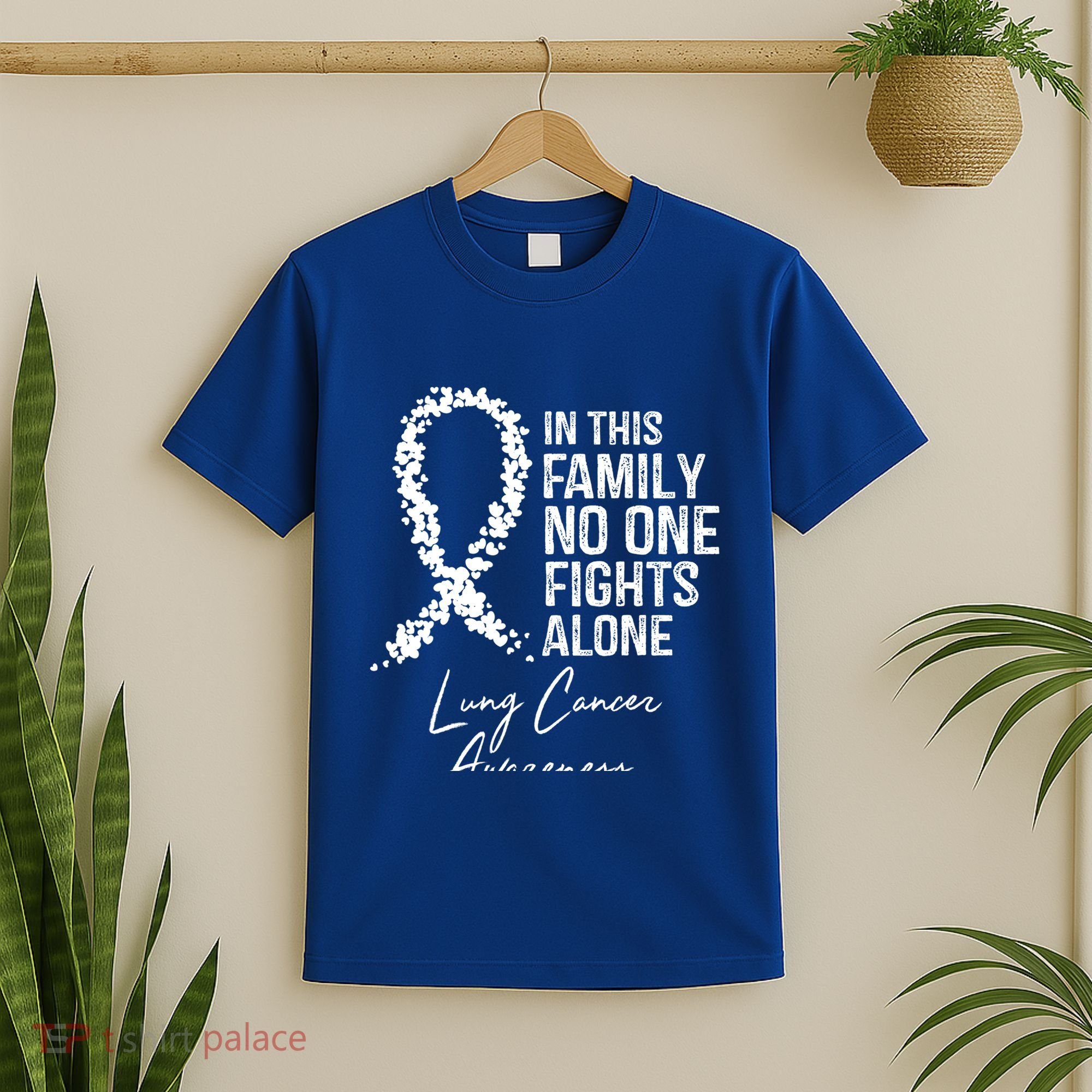 In This Family No One Fights Alone Gift Lung Cancer T-Shirt
