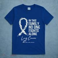 In This Family No One Fights Alone Gift Lung Cancer T-Shirt thumb 5
