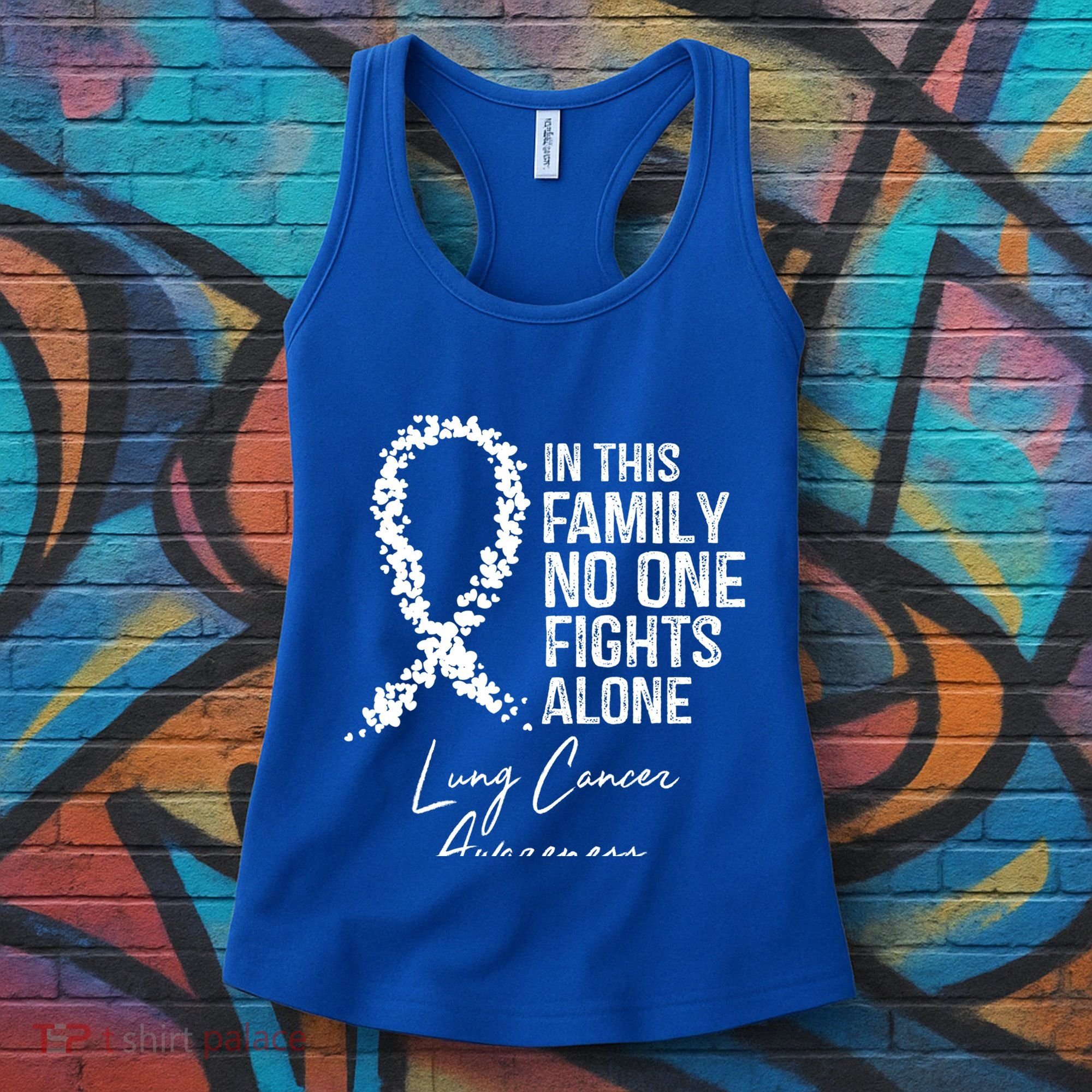 In This Family No One Fights Alone Gift Lung Cancer Women's Tank Top