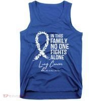 In This Family No One Fights Alone Gift Lung Cancer Tank Top thumb 0