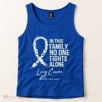 In This Family No One Fights Alone Gift Lung Cancer Tank Top thumb 2