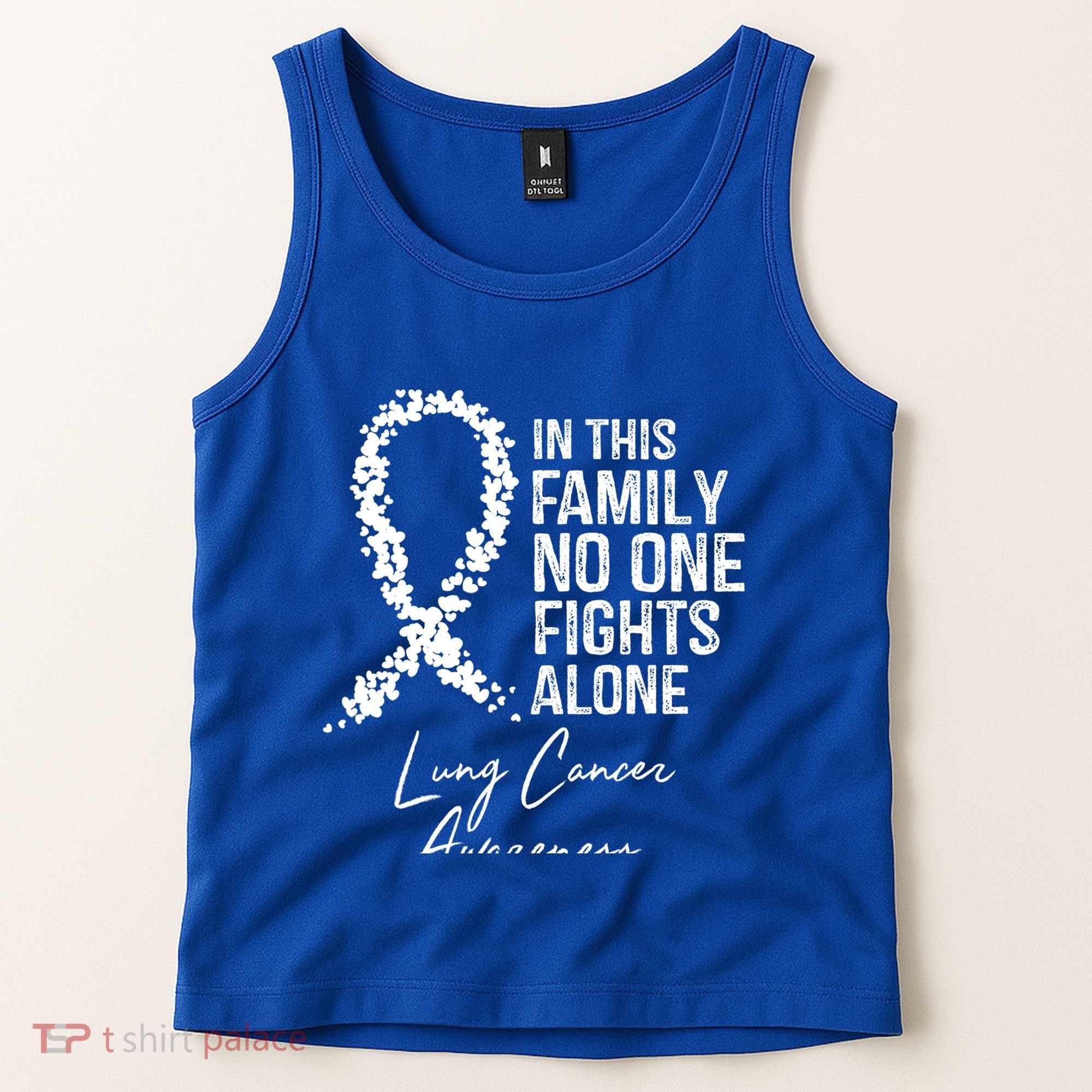 In This Family No One Fights Alone Gift Lung Cancer Tank Top