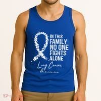 In This Family No One Fights Alone Gift Lung Cancer Tank Top thumb 3