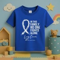 In This Family No One Fights Alone Gift Lung Cancer Toddler T-Shirt thumb 3