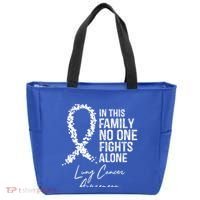 In This Family No One Fights Alone Gift Lung Cancer Tote Bag thumb 0