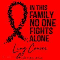 In This Family No One Fights Alone Gift Lung Cancer Santa Hat thumb 1