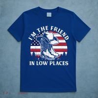 IM The Friend In Low Places Vintage Cow Hat Usa Flag Meaningful Gift T-Shirt thumb 5