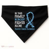 In This Family Nobody Fights Alone Prostate Cancer Gift USA-Made Doggie Bandana thumb 0