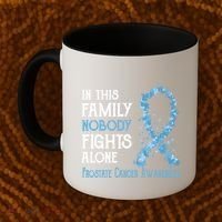 In This Family Nobody Fights Alone Prostate Cancer Gift Coffee Mug thumb 2