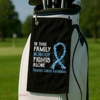 In This Family Nobody Fights Alone Prostate Cancer Gift Golf Towel thumb 2