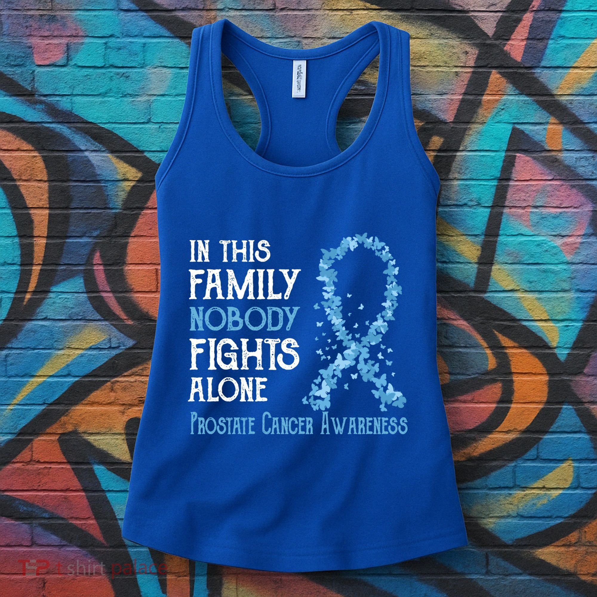 In This Family Nobody Fights Alone Prostate Cancer Gift Women's Tank Top