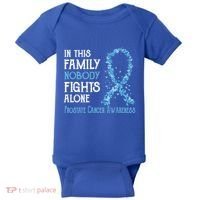 In This Family Nobody Fights Alone Prostate Cancer Gift Baby Bodysuit thumb 0