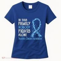 In This Family Nobody Fights Alone Prostate Cancer Gift Women's T-Shirt thumb 0