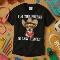 I'm The Friend In Low Places Kids T-Shirt thumb 3