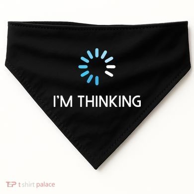 Im Thinking For Geeks Nerds Funny Programmers Tee USA-Made Doggie Bandana