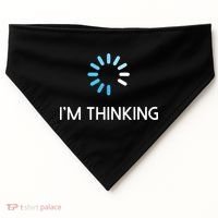 Im Thinking For Geeks Nerds Funny Programmers Tee USA-Made Doggie Bandana thumb 0