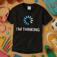 Im Thinking For Geeks Nerds Funny Programmers Tee Kids T-Shirt thumb 3