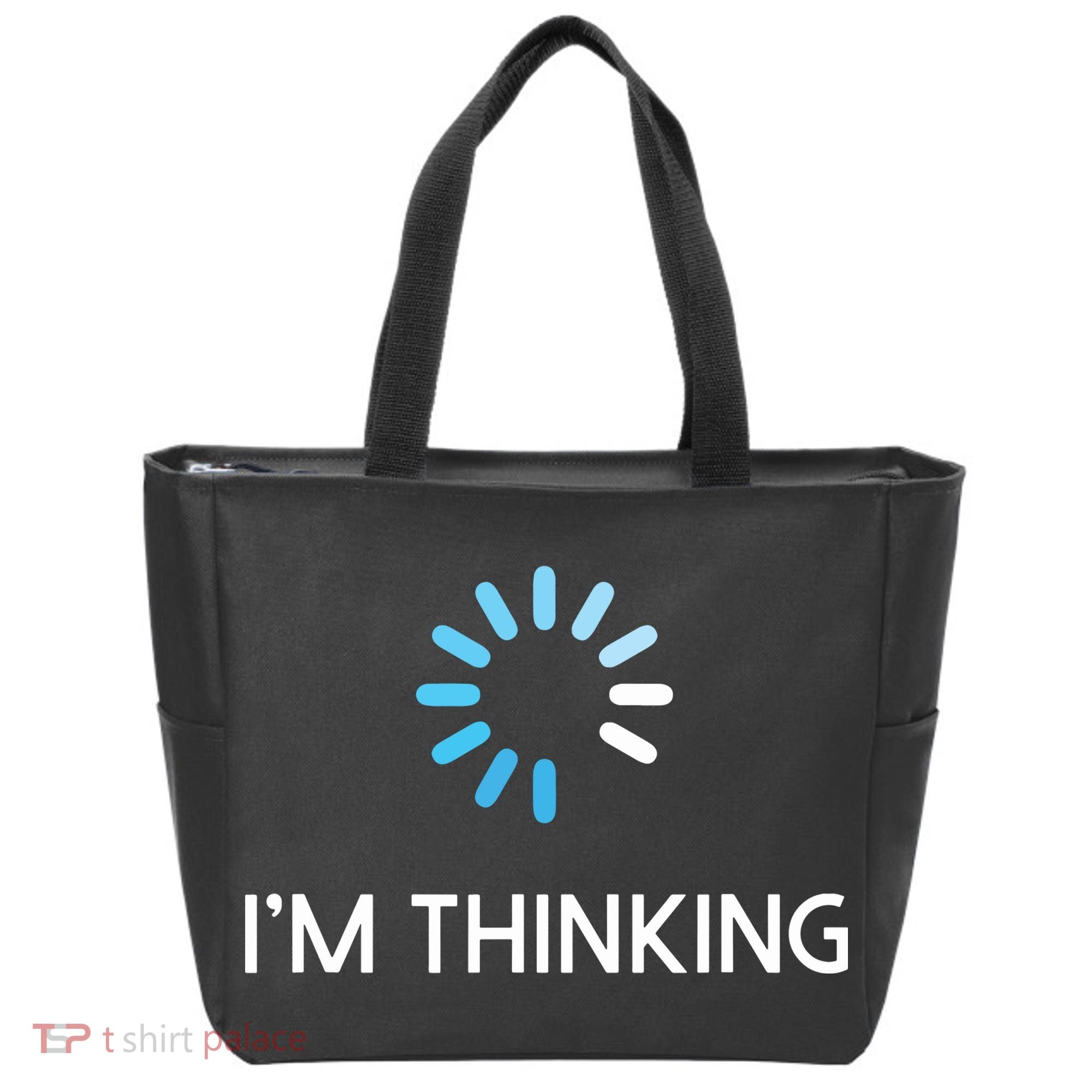 Im Thinking For Geeks Nerds Funny Programmers Tee Tote Bag