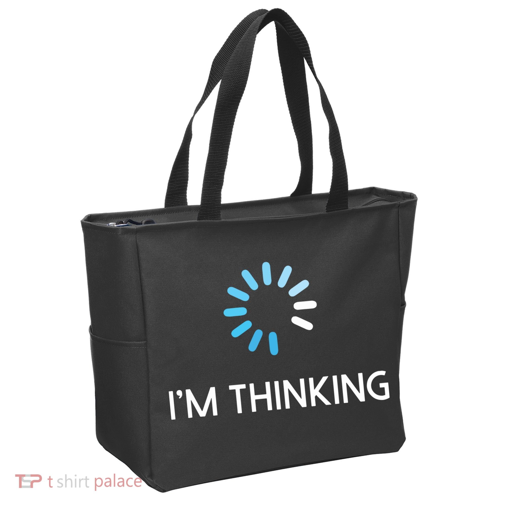Im Thinking For Geeks Nerds Funny Programmers Tee Tote Bag