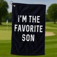 I'm The Favorite Son Funny Family Gift Quote Golf Towel thumb 1