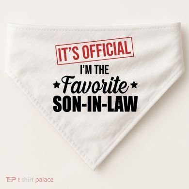 Im The Favorite Son In Law Funny Gift USA-Made Doggie Bandana