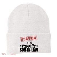 Im The Favorite Son In Law Funny Gift Beanie thumb 0
