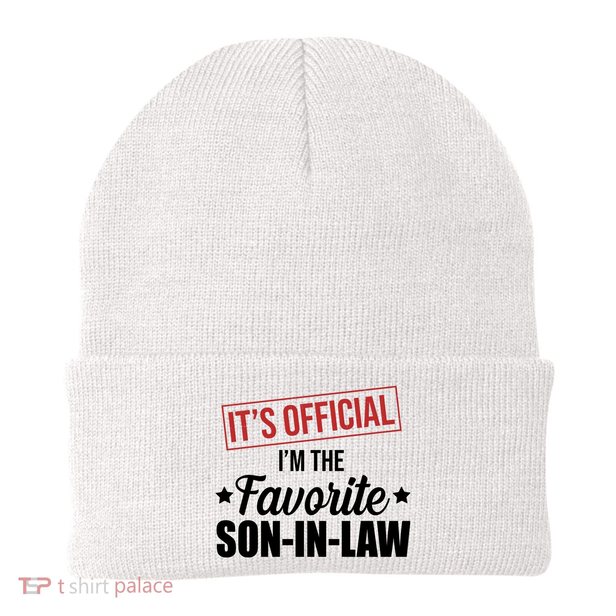 Im The Favorite Son In Law Funny Gift Beanie