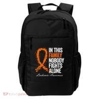 In This Family Nobody Fights Alone Leukemia Awareness Gift Backpack thumb 0