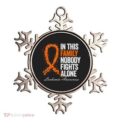 In This Family Nobody Fights Alone Leukemia Awareness Gift Ornament