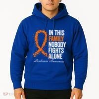 In This Family Nobody Fights Alone Leukemia Awareness Gift Hoodie thumb 2