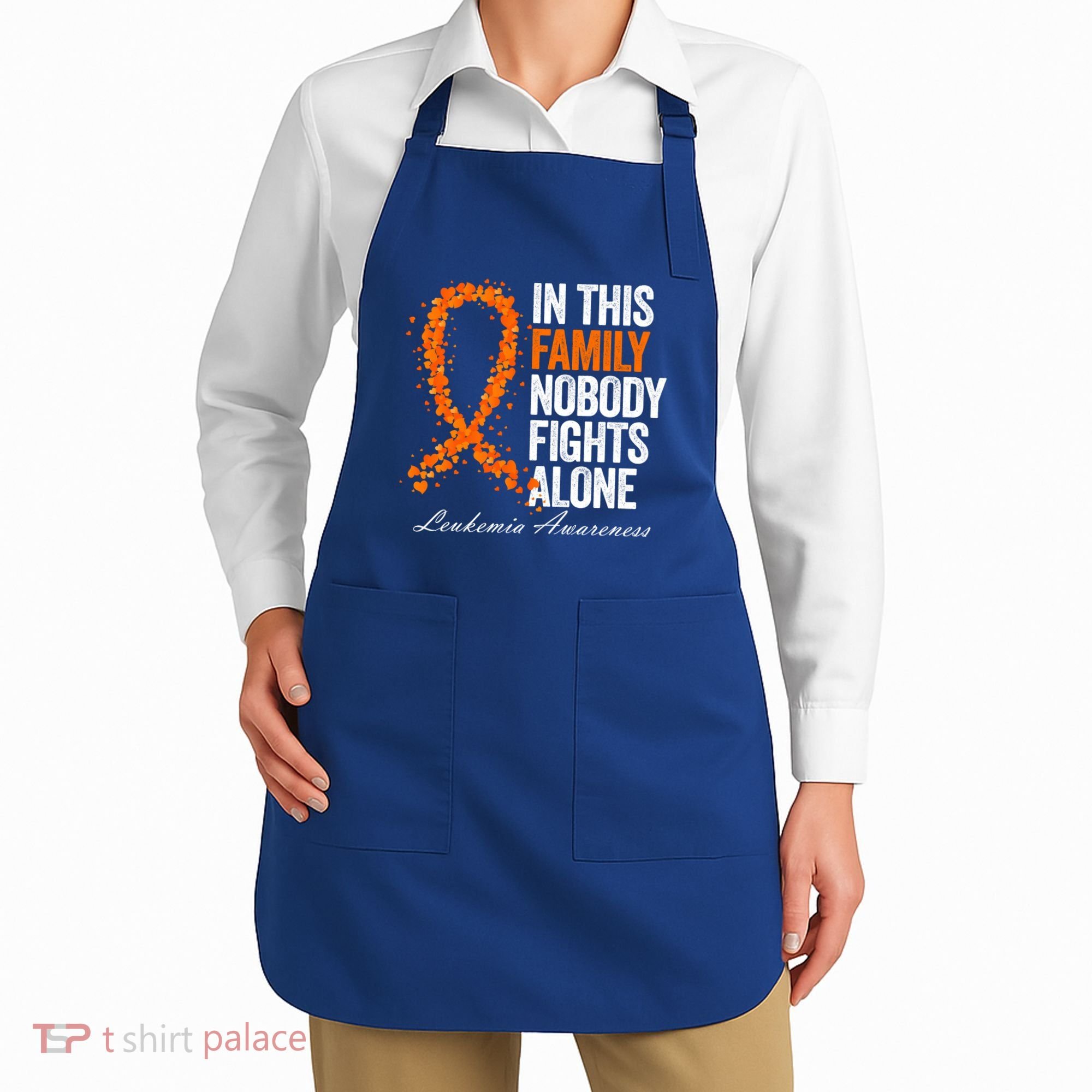 In This Family Nobody Fights Alone Leukemia Awareness Gift Apron