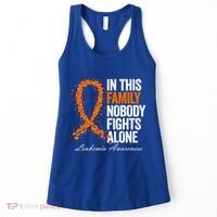 In This Family Nobody Fights Alone Leukemia Awareness Gift Women's Tank Top thumb 0