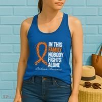 In This Family Nobody Fights Alone Leukemia Awareness Gift Women's Tank Top thumb 2