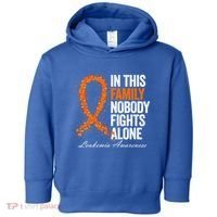 In This Family Nobody Fights Alone Leukemia Awareness Gift Toddler Hoodie thumb 0