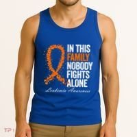In This Family Nobody Fights Alone Leukemia Awareness Gift Tank Top thumb 3